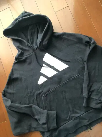 adidas 후드 부착 후드티 블랙