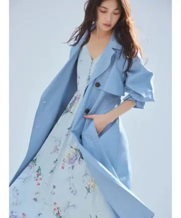 [ 새상품급 ] FRAY I.D 오버 트렌치코트 BLU 0