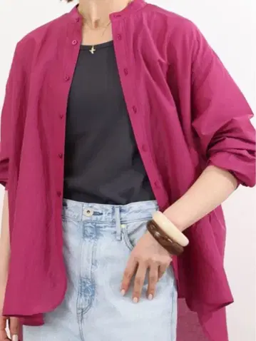 IENA 코튼 실크 오피서 셔츠