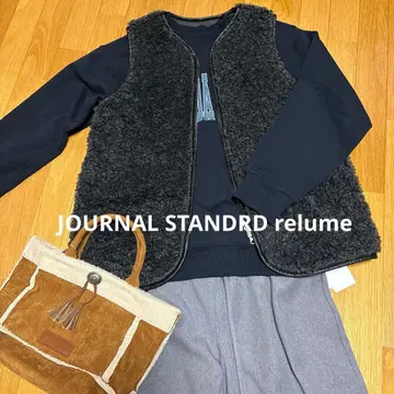 택 포함 새상품 인조 모피 지퍼 베스트 저널 스탠다드 리룸