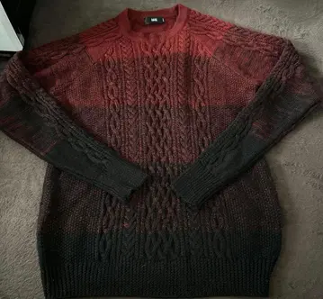 HARE 하레 그라데이션 니트 빨검 블랙