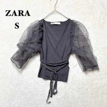 자라 카슈쿨 니트 가디건 시어 S 파티 퍼프 슬리브