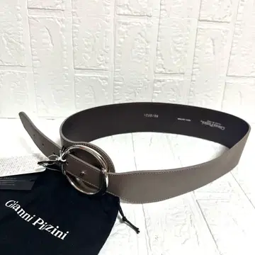 미사용 택 포함 Gianni Pizzini/잔니 피치니 가죽 와이드 벨트