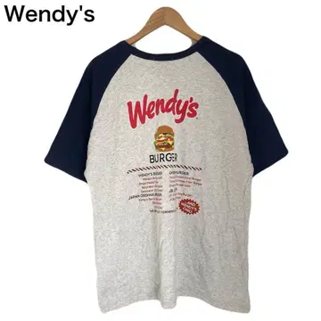 모노마트 Wendy's 콜라보 햄버거 반팔 티셔츠 여성용