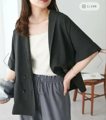 테크 린넨 반팔 셔츠 자켓 디스코트