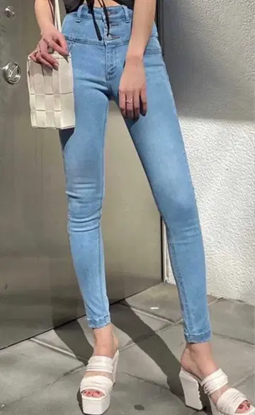 EMODA ELDER FIX 하이웨스트 데님 블루 사이즈 1