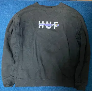 HUF 블랙 로고 맨투맨