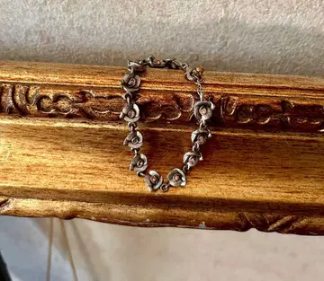 유럽 프랑스 빈티지 장미 실버 팔찌 액세서리