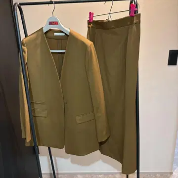 icb 브라운 계열 테일러드 자켓 셋업