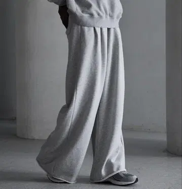 CALLNE ] 2tuck Cutoff Sweat Slacks