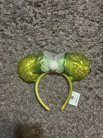 팅커벨 그린 컬러 귀 머리띠
