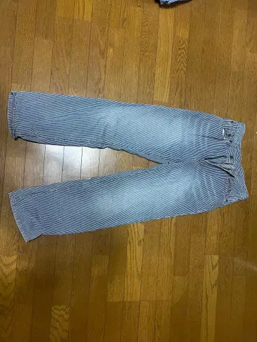 스트라이프 디자인 데님 팬츠 사이즈 79