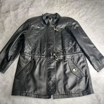 양가죽 레더 하프 코트 골드 금장 장식 싱글 가죽 자켓 남성용