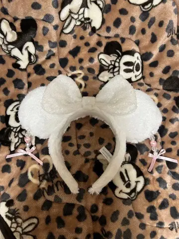 미키 미니풍 귀 달린 머리띠