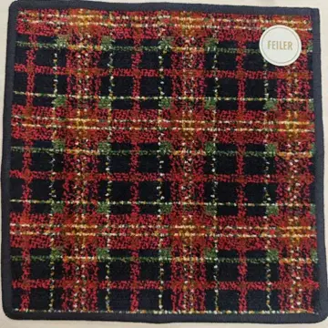 페이러 손수건 미사용 새상품 타탄 무드