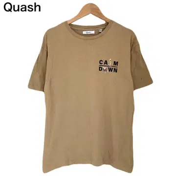 쿠아쉬 서프 계열 원포인트 자수 반팔 남성용 둥근넥 T셔츠 M