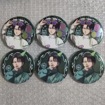 진격의 거인 이케프리 레스토랑 메탈 캔뱃지 리바이 6개