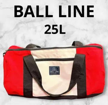 볼라인 드럼 백 레드/화이트 온더코트 보스턴 백