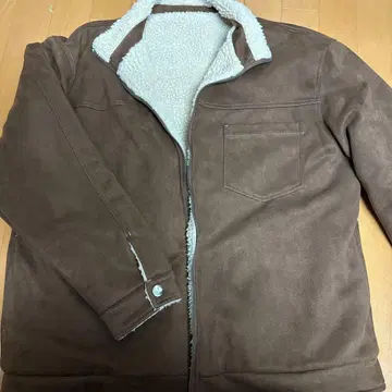 리버서블 보아 자켓 자켓 브라운 아이보리