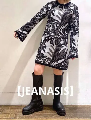 JEANASIS 클라빔무드 W 자카드 원피스
