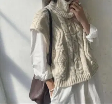 윌프리 willfully 니트 베스트 터틀넥