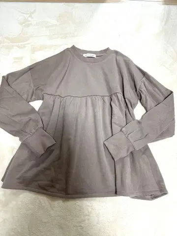 YE LiBARE 브라운 페플럼 속기모 긴팔 트레이닝복