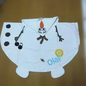 디즈니 올라프 후드 부착 타월 겨울왕국