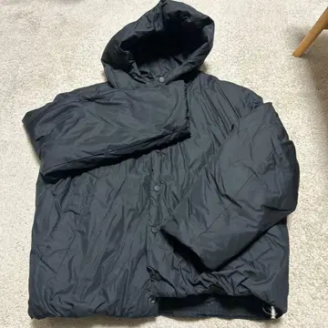 ZARA 블랙 후드 부착 다운 자켓