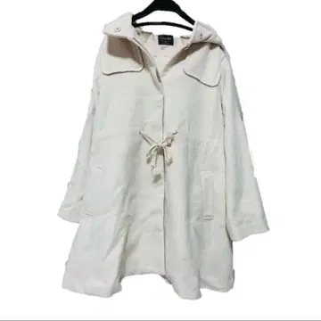 새상품 울 코트 화이트 프리 사이즈