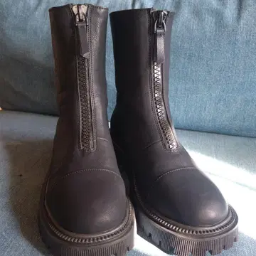 블랙 사이드 고어 부츠 지퍼 포함