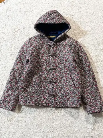 BEAMS BOY 퀼팅 블루종 꽃무늬 차이나 아우터 후디 F