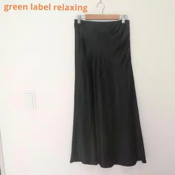 gleen label relaxing 새틴 내로우 스커트 블랙