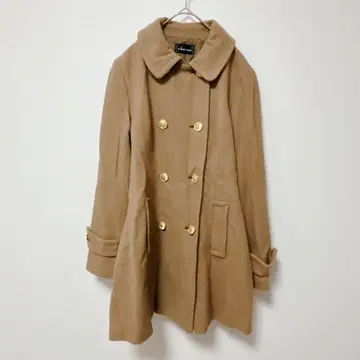 두에세이 11AR 피 코트 골드 버튼 양모 성숙/러블리 에프리드