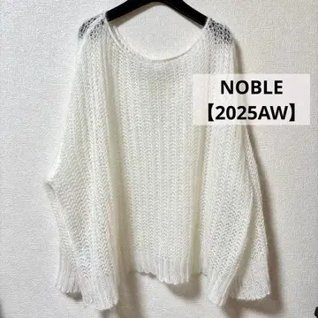 노블 25AW 모헤어 울 시어 풀오버 화이트