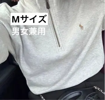 polo 랄프 로렌 하프 지퍼 포니 원포인트 후드티 베이지