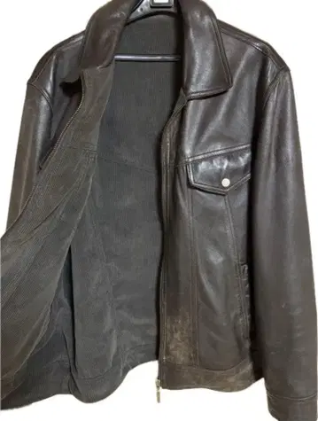 가죽 자켓 코듀로이 리버서블 브라운&그레이