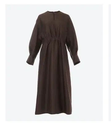 에부르 ebure 클리어 더블 크로스 원피스 브라운 38 사이즈