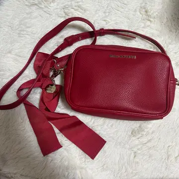 미사용급 메종 드 플뢰르 레드 빨간색 숄더백
