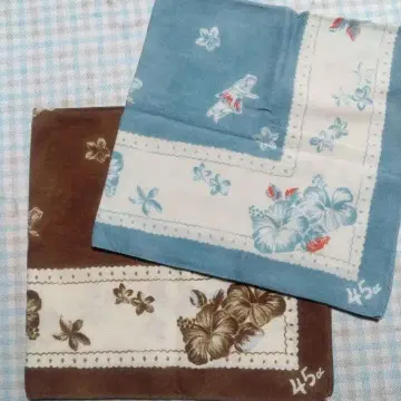 45rpm 빈티지 하이비스커스 패턴 반다나 손수건 색상별 2개