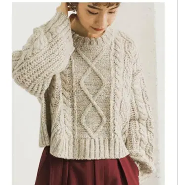 URBAN RESEARCH 케이블 니트 스웨터