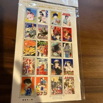 50주년 기념 코믹스 캐릭터 우표 시트