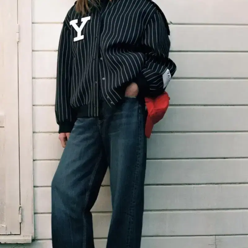 Zara YALE Stripe Bomber Jacket (New, Unworn with tags) | Bunjang