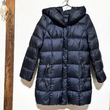 네이비 후드 부착 다운 자켓 13호