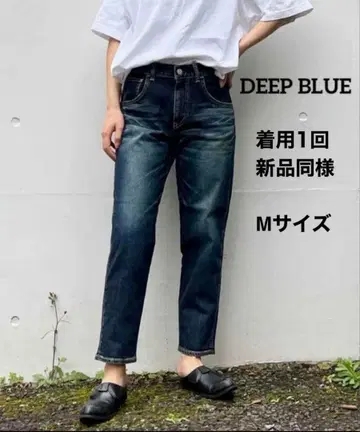 새상품급 DEEP BLUE 테이퍼드 데님 M 셀비지 73966
