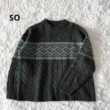 SO 케이블 니트 노르딕 스웨터 빅 사이즈 상의