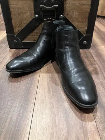 호킨스 HAWKINS 사이드 고어 부츠 천연 가죽 블랙 사이즈 42