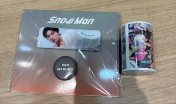 패밀리 클럽 스토어 SnowMan 메구로 렌 캔뱃지 롤 포스트잇