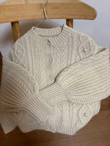 RON HERMAN Pom Pom Cable Knit Cardigan