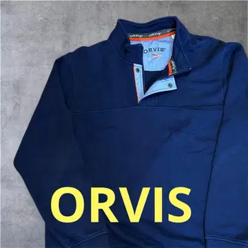 ORVIS 하프 스냅 맨투맨 네이비