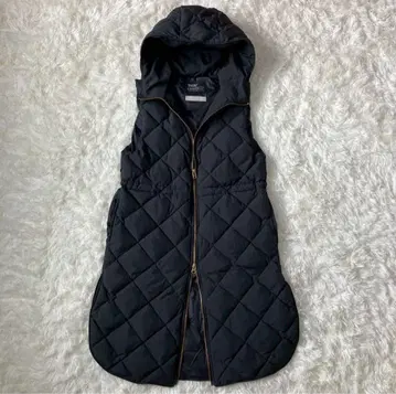 TAION UNFILO 콜라보 퀼팅 다운 베스트 다운 코트 후드